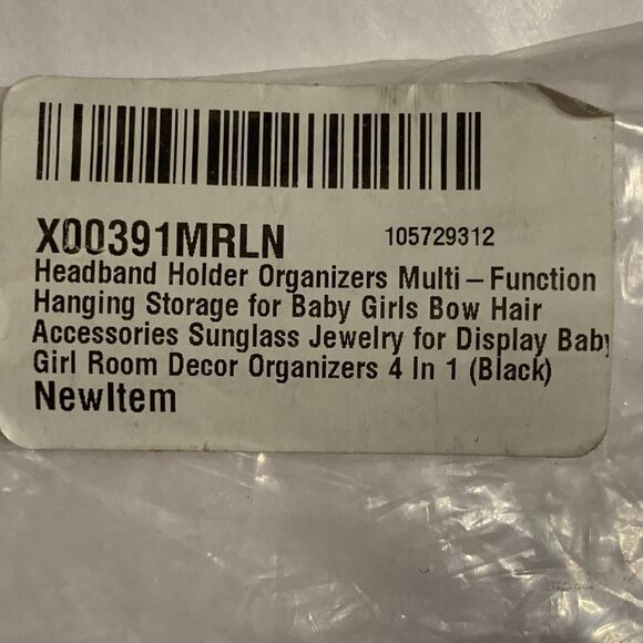 Jewelry/headband door/wall organizer. Gray felt 56" (without hanger) X 13" - Picture 13 of 13